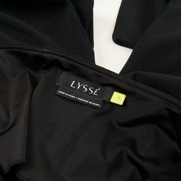 Lysse Black Wide Leg Crop Crochet Crepe Knit Pants Womens Sz S - Picture 5 of 9